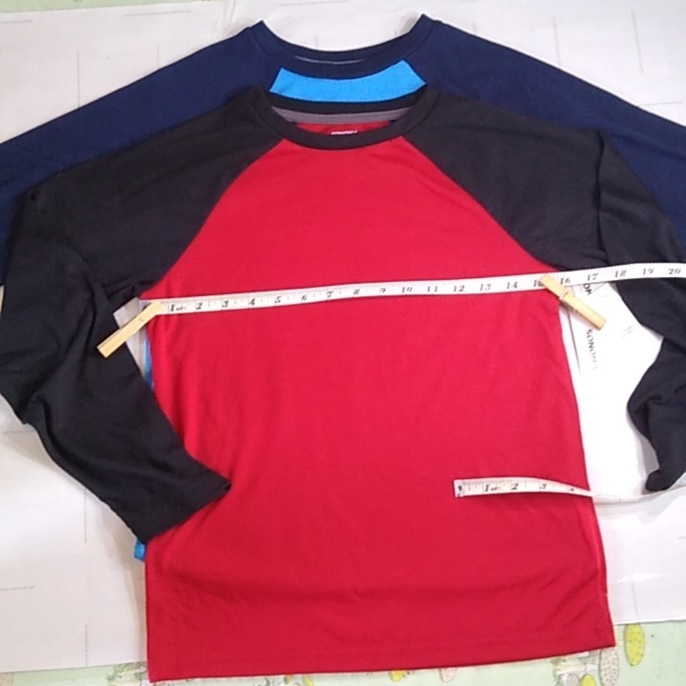 #441 Med Boys PJ tops Red and blue